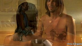 Exotic Milf Receives CFNM Massage Turning into Sucking Handjob Facial Cumshot