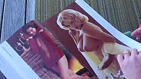 Blonde Milf with Blue Eyes Gets Turned On by Playboy in Public Outdoors