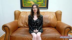 skinny nerd hazel o'connor deepthroats juicy cock after rimming her shaved holes wide