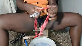 Picture a Milf Washing Her Filthy Thongs Then Turning Into a Naughty Whore