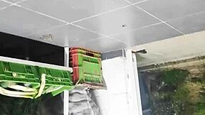 Spying Upskirt Skirt Lift in Store Reveals Hot Panties!