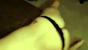 Blonde bombshell flaunts massive boobs and jiggling tits