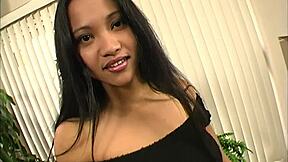 curious asian milf threesome gapes ass in fishnets