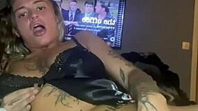 Goth teen whore rams cock deep in tight pussy