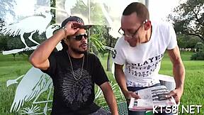 tranny babe's ass gaped wide by monster cock tunneling!