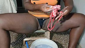 Picture a Milf Washing Her Filthy Thongs Then Turning Into a Naughty Whore