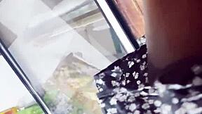 Spying Upskirt Skirt Lift in Store Reveals Hot Panties!