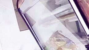 Spying Upskirt Skirt Lift in Store Reveals Hot Panties!