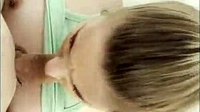 My Hot Blonde Roommate Greedily Sucks Cock Deep