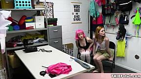 shoplifters, ready for rough ffm punishment with bent-over doggystyle and blowjobs?