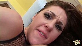 Huge blonde babe challenges two guys with her insatiable DP hunger