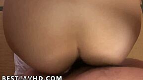 little asian sweetheart races for hot creampie finish with her juicy ass exposed