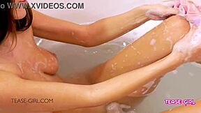 Sexy Brunette Teen Yells 'Daddy Pound My Tight Student Pussy In This Bath!'