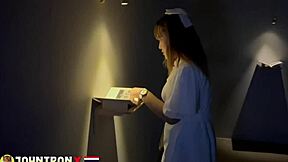 johntronx 18yo chubby thai lily pov blowjob creampie fat teen