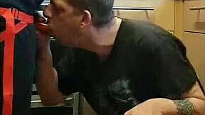 pegging boyfriend's ass to mouth in kitchen, field, and bathroom thrills