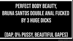 bruna santos screams as huge cocks rip her perfect brazilian ass dap anal gapes