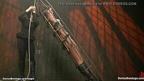 Tormented Slave In Leather Ballet Boots!