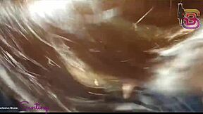 bruna santiny gags on that monster black cock, wanna see her swallow?