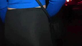 blonde strips teases deepthroats for cash at club fingering shaved pussy