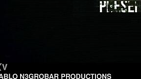 Curly-haired black midget girlfriend bends over big ass for interracial doggystyle creampie pounding