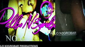 Curly-haired black midget girlfriend bends over big ass for interracial doggystyle creampie pounding