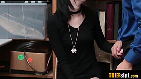 rough doggystyle fucks petite emo brunette's small tits