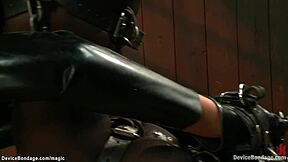 Tormented Slave In Leather Ballet Boots!