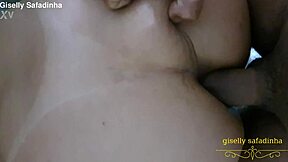 hubby couldn't hold back and filled my tight ass with hot cumshot