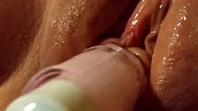 sex machine pounds her pussy hard in sexy outfit