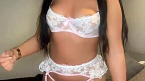 imagine my horny british slut girlfriend squirting on your cock in pov