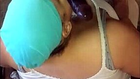 submissive slut flashes tits smokes then gulps big black cock deep