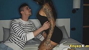 Ally's black-haired big tits lady reunites for kinky oral pussy licking and hardcore cowgirl riding