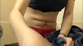 Pissing through soaked jeans then plunging toys deep in steamy shower