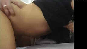 sexy asian maid bent over pussy filled with cum no time for work