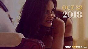 charley chase's big tits bounce in uniform during keiran lee's cpr workout seminar