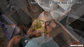 Desperate ballerina bends for brutal anal ass-to-mouth deepthroat and cum facial from rkfull