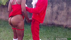I played Santa and fucked young horny mistress at Christmas party