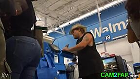 bbw ass caught shaking on secret hidden cam