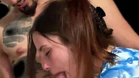 Stepsister's throat gets wildly tested by massy sweet payo pro