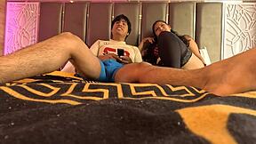 i took my best friend's stepsister to the movies and she thanked me with a sloppy blowjob then rode my cock till i exploded in her wet pussy