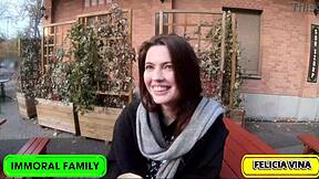 WOW! Felicia Vina's Hungarian ass gobbles cock then begs for cum straight from her holes?