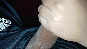 Boyfriend's Thick Cum Drips During Intense Handjob Closeup