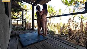 dude you see punheteiro scoring with two bisexual lingerie babes creampie outdoor forest