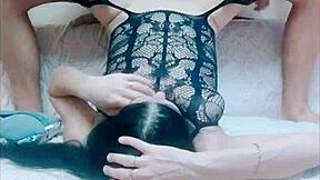 amateur milf wife endures rough pov casting with monster cock