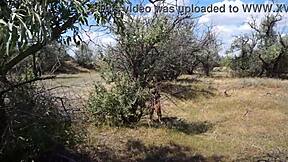 Savannah vixen bares it all OUTDOORS with mature amateur heat