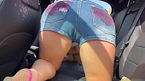 Curvy Blonde Milf Lenushka Doll Drips Wet in Sexy Outdoor Car Wash Hose Tease