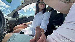 caught me slurping his huge cock in the car for everyone to see