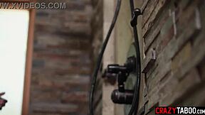 voyeur spies big ass latina milf victoria voxxx fucking monster cock