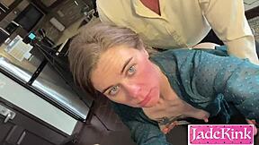 wanna see this innocent casting babe bent over handcuffed and facefucked hard by boss?