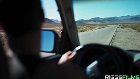 Ripped Blonde Fitness Model's Tight Pussy Creampied Outdoors by Muscular Stud's Monster Cock